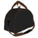 USA Made Nylon Poly Weekender Duffel Bags, Black-Brown, 6PKV32JAOS