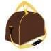 USA Made Nylon Poly Weekender Duffel Bags, Brown-Gold, 6PKV32JAP5