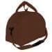 USA Made Nylon Poly Weekender Duffel Bags, Brown-Brown, 6PKV32JAPS