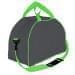 USA Made Nylon Poly Weekender Duffel Bags, Graphite-Lime, 6PKV32JARY