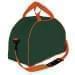 USA Made Nylon Poly Weekender Duffel Bags, Hunter Green-Orange, 6PKV32JAS0