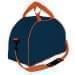 USA Made Nylon Poly Weekender Duffel Bags, Navy-Orange, 6PKV32JAW0