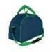 USA Made Nylon Poly Weekender Duffel Bags, Navy-Kelly Green, 6PKV32JAWW