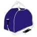 USA Made Nylon Poly Weekender Duffel Bags, Purple-White, 6PKV32JAY4