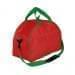 USA Made Nylon Poly Weekender Duffel Bags, Red-Kelly Green, 6PKV32JAZW
