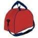 USA Made Nylon Poly Weekender Duffel Bags, Red-Navy, 6PKV32JAZZ