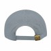 USA-made 6S Light Gray Ripstop baseball cap, back view, manufactured in Newark NJ