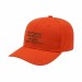 USA-made 6S Orange Ripstop baseball cap, decorated view, manufactured in Newark NJ