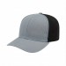 USA-made 6S Light Gray-Black Ripstop baseball cap, 3q view, manufactured in Newark NJ