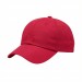 USA-made 6U Red Ripstop baseball cap, 3q view, manufactured in Newark NJ