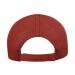 USA-made 6S White-Red Chino baseball cap, back view, manufactured in Newark NJ