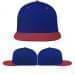 USA Made Royal Blue-Red Flat Brim High Crown Cap