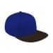 Royal Blue Flat Brim High Crown-Black Visor, Eyelets