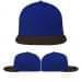 USA Made Royal Blue-Black Flat Brim High Crown Cap