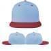 USA Made Light Blue-Red Flat Brim High Crown Cap
