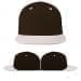 USA Made Black-Putty Flat Brim High Crown Cap