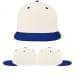 USA Made White-Royal Blue Flat Brim High Crown Cap
