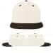 USA Made White-Black Flat Brim High Crown Cap