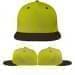 USA Made Safety Green-Black Flat Brim High Crown Cap