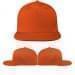 USA Made Orange Flat Brim High Crown Cap