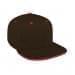 Black Flat Brim High Crown-Red Sandwich, Eyelets