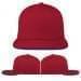 Red-Navy Ripstop Leather Flat Brim, Virtual Image