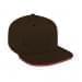 Black-Red Ripstop Leather Flat Brim