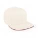 White-Red Wool Velcro Flat Brim