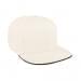 White-Black Denim Slide Buckle Flat Brim