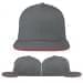 Light Gray-Red Ripstop Snapback Flat Brim, Virtual Image