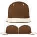 USA Made Brown-White Flat Brim High Crown Cap