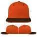 USA Made Orange-Black Flat Brim High Crown Cap