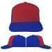 USA Made Red-Royal Blue Flat Brim High Crown Cap