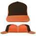 USA Made Black-Orange Flat Brim High Crown Cap
