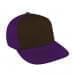 Black Flat Brim High Crown-Purple Back Half, Visor