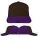 USA Made Black-Purple Flat Brim High Crown Cap