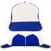 USA Made White-Royal Blue Flat Brim High Crown Cap