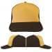 USA Made Athletic Gold-Black Flat Brim High Crown Cap