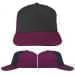 USA Made Dark Gray-Burgundy Flat Brim High Crown Cap