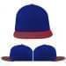 USA Made Royal Blue-Red Flat Brim High Crown Cap