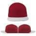 USA Made Red-White Flat Brim High Crown Cap