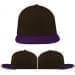 USA Made Black-Purple Flat Brim High Crown Cap