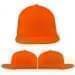 USA Made Blaze Orange Flat Brim High Crown Cap