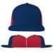 USA Made Navy-Red Flat Brim High Crown Cap