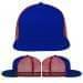 USA Made Royal Blue-Red Flat Brim High Crown Cap