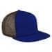 Royal Blue Flat Brim High Crown-Black Back Half