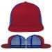 USA Made Red-Royal Blue Flat Brim High Crown Cap