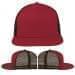 USA Made Red-Black Flat Brim High Crown Cap