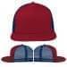 USA Made Red-Navy Flat Brim High Crown Cap