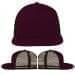 Burgundy-Black Meshback Snapback Flat Brim, Virtual Image